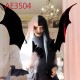 E-AE3504 60CM LONG STRAIGHT WIGS HALF WHITE HALF BLACK CRUELLA FAKE HAIR E-AE3504 60CM LONG STRAIGHT WIGS HALF WHITE HALF BLACK CRUELLA FAKE HAIR