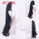 E-AE3504 60CM LONG STRAIGHT WIGS HALF WHITE HALF BLACK CRUELLA FAKE HAIR E-AE3504 60CM LONG STRAIGHT WIGS HALF WHITE HALF BLACK CRUELLA FAKE HAIR