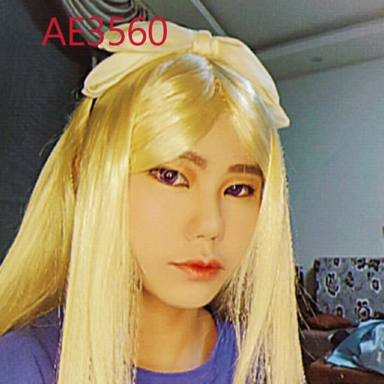 E-AE3560 80CM LONG STRAIGHT WIGS COSPLAY FAKE HAIR E-AE3560 80CM LONG STRAIGHT WIGS COSPLAY FAKE HAIR