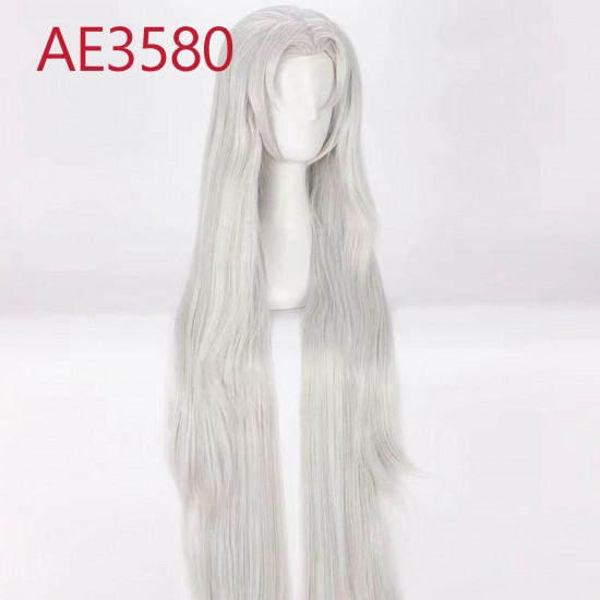 E-AE3580 100CM SILVER WHITE LONG STRAIGHT WIGS SESSHOMARU COSPLAY FAKE HAIR INUYASHA E-AE3580 100CM SILVER WHITE LONG STRAIGHT WIGS SESSHOMARU COSPLAY FAKE HAIR INUYASHA