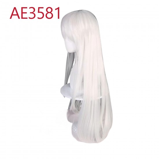 E-AE3581 100CM WHITE LONG STRAIGHT WIGS INUYASHA COSPLAY FAKE HAIR WITH WHITE CATEARS E-AE3581 100CM WHITE LONG STRAIGHT WIGS INUYASHA COSPLAY FAKE HAIR WITH WHITE CATEARS