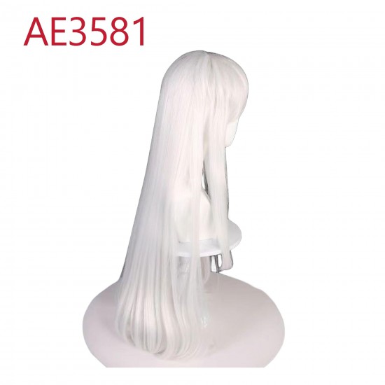 E-AE3581 100CM WHITE LONG STRAIGHT WIGS INUYASHA COSPLAY FAKE HAIR WITH WHITE CATEARS E-AE3581 100CM WHITE LONG STRAIGHT WIGS INUYASHA COSPLAY FAKE HAIR WITH WHITE CATEARS