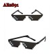 E-AE2891 SIMPLE BLACK MOSAIC PIXEL SUNGLASSES FOR COSPLAY E-AE2891 SIMPLE BLACK MOSAIC PIXEL SUNGLASSES FOR COSPLAY