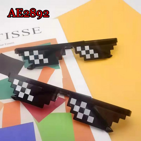 E-AE2892 BLACK MASAIC STRIPES ANIME ACCESSORIES SUNGLASSES FOR FUNNY E-AE2892 BLACK MASAIC STRIPES ANIME ACCESSORIES SUNGLASSES FOR FUNNY