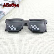 E-AE2894 BLACK ANIME MOSAIC FUNNY COSPLAY SUNGLASSES 