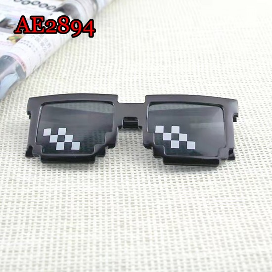 E-AE2894 BLACK ANIME MOSAIC FUNNY COSPLAY SUNGLASSES E-AE2894 BLACK ANIME MOSAIC FUNNY COSPLAY SUNGLASSES