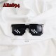 E-AE2894 BLACK ANIME MOSAIC FUNNY COSPLAY SUNGLASSES E-AE2894 BLACK ANIME MOSAIC FUNNY COSPLAY SUNGLASSES