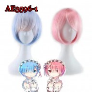 E-AE3596-1 80cm SHORT WIGS LIFE IN A DIFFERENT WORLD FROM ZERO