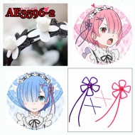 E-AE3596-2 30cm SHORT WIGS LIFE IN A DIFFERENT WORLD FROM ZERO (with the flower hairpin accessory)