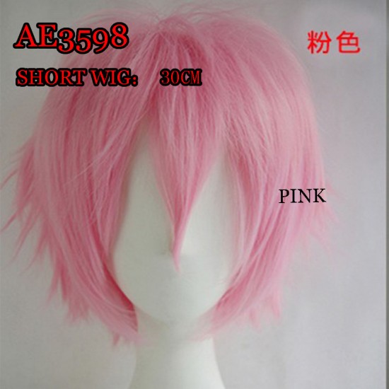 E-AE3598 MULTI USE COSPLAY ANMIE SHORT WIG 30CM