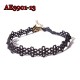 E-AE3901-12  FLOWER BLACK CHOCKER NECKLACE