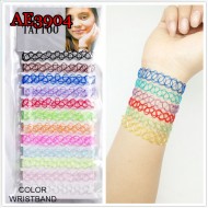 E-AE3904 12PCS/PACK ANIME TATTOO FISHLINE BRACELET