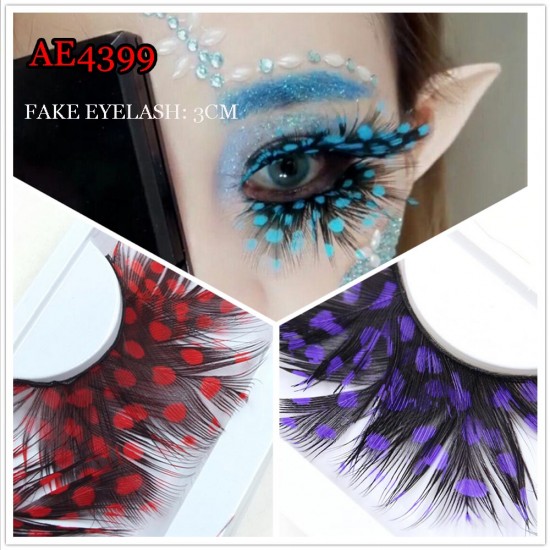 E-AE4399 COSPLAY COLORFUL FEATHER FAKE EYELASH E-AE4399 COSPLAY COLORFUL FEATHER FAKE EYELASH