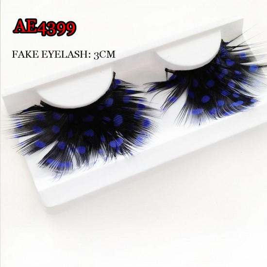 E-AE4399 COSPLAY COLORFUL FEATHER FAKE EYELASH