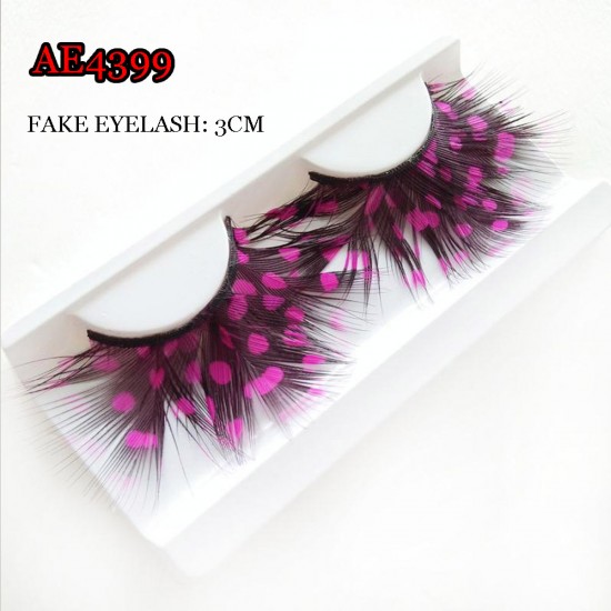 E-AE4399 COSPLAY COLORFUL FEATHER FAKE EYELASH