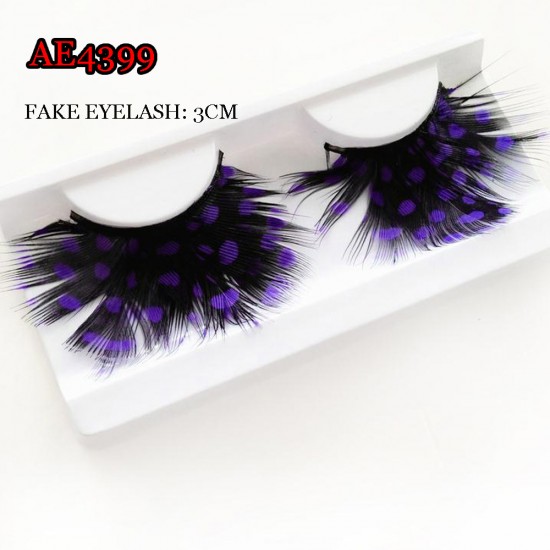 E-AE4399 COSPLAY COLORFUL FEATHER FAKE EYELASH