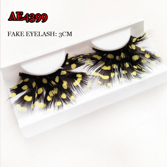 E-AE4399 COSPLAY COLORFUL FEATHER FAKE EYELASH