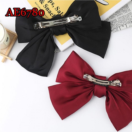 E-AE6780 19CM LOLITA STYLE BIG BOW HAIRPIN