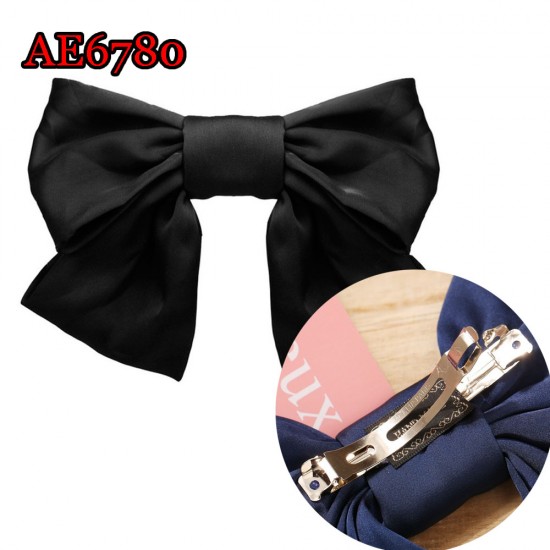 E-AE6780 19CM LOLITA STYLE BIG BOW HAIRPIN