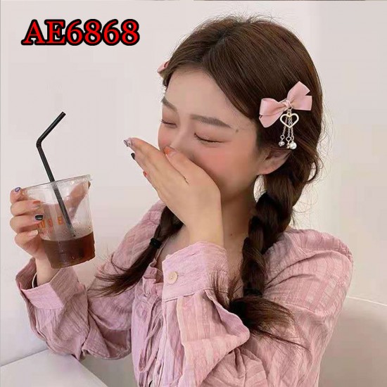 E-AE6868 2PIECES/PACK LOLITA BOW WITH PANDENT HAIRPIN E-AE6868 2PIECES/PACK LOLITA BOW WITH PANDENT HAIRPIN
