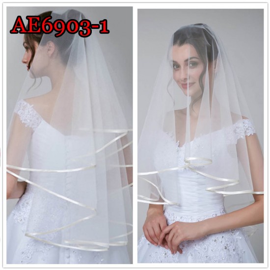 E-AE6903 75CM LONG 2-LAYOUT WEDDING HAIRVEIL E-AE6903 75CM LONG 2-LAYOUT WEDDING HAIRVEIL