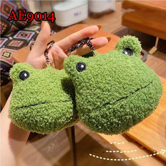 E-AE9014 FROG PLUSH WALLET MONEY BAG WITH KEYCHAIN