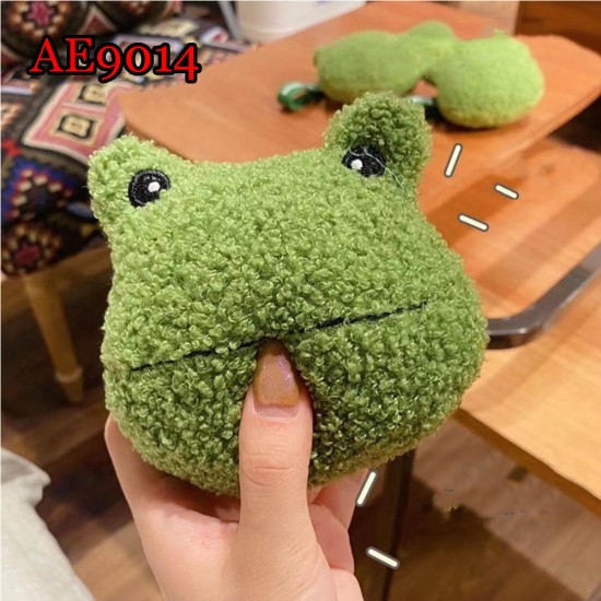 E-AE9014 FROG PLUSH WALLET MONEY BAG WITH KEYCHAIN