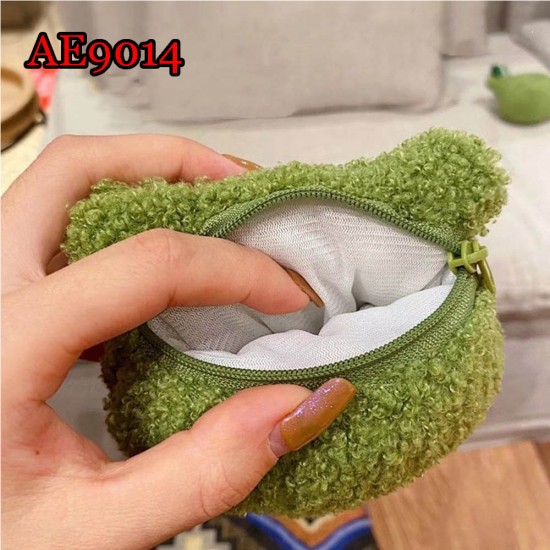 E-AE9014 FROG PLUSH WALLET MONEY BAG WITH KEYCHAIN E-AE9014 FROG PLUSH WALLET MONEY BAG WITH KEYCHAIN