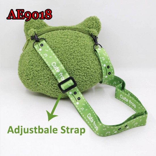 E-AE9018 FROG PLUSH ONE SHOULDER BAG