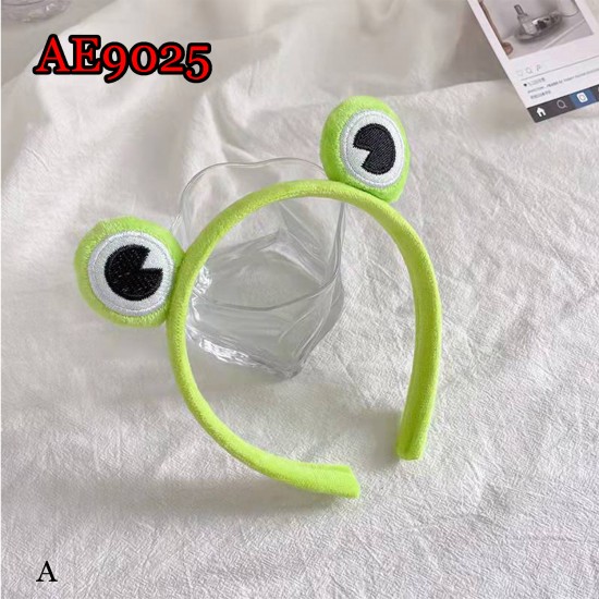 E-AE9025 2PIECES/PACK FANCY GREEN FROG HEAD HAIRPIN AND HAIRBAND E-AE9025 2PIECES/PACK FANCY GREEN FROG HEAD HAIRPIN AND HAIRBAND