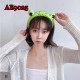 E-AE9025 2PIECES/PACK FANCY GREEN FROG HEAD HAIRPIN AND HAIRBAND