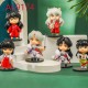 E-AE9174 6PCS SET 9CM INUYASHA WITH FRIENDS ANIME ACTION FIGURE CAKE TOPPERS