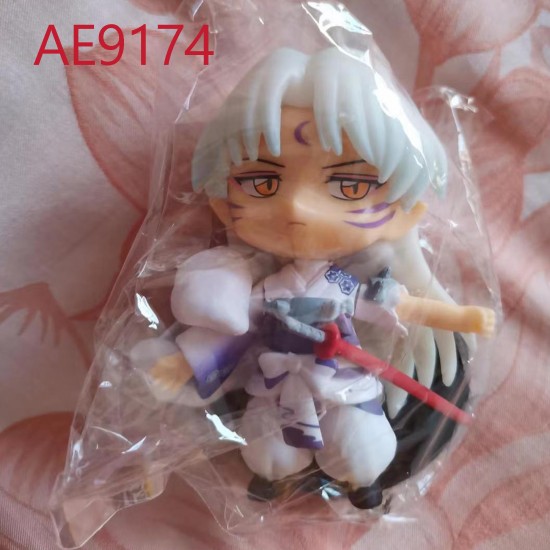 E-AE9174 6PCS SET 9CM INUYASHA WITH FRIENDS ANIME ACTION FIGURE CAKE TOPPERS