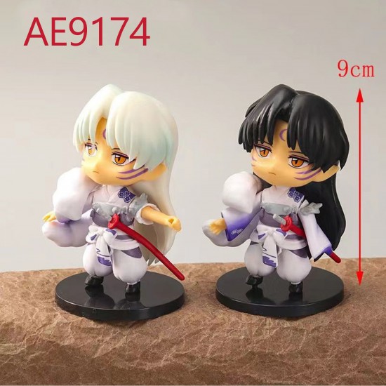 E-AE9174 6PCS SET 9CM INUYASHA WITH FRIENDS ANIME ACTION FIGURE CAKE TOPPERS E-AE9174 6PCS SET 9CM INUYASHA WITH FRIENDS ANIME ACTION FIGURE CAKE TOPPERS
