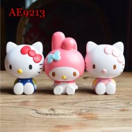 E-AE9213 HELLO KITTY AND MELODY ANIME ACTION FIGURE/CAKE TOPPERS