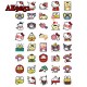 E-AE9251 50PCS/PACK HELLO KITTY AND FRIENS ANIME PVC MIX STICKERS