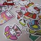 E-AE9251 50PCS/PACK HELLO KITTY AND FRIENS ANIME PVC MIX STICKERS