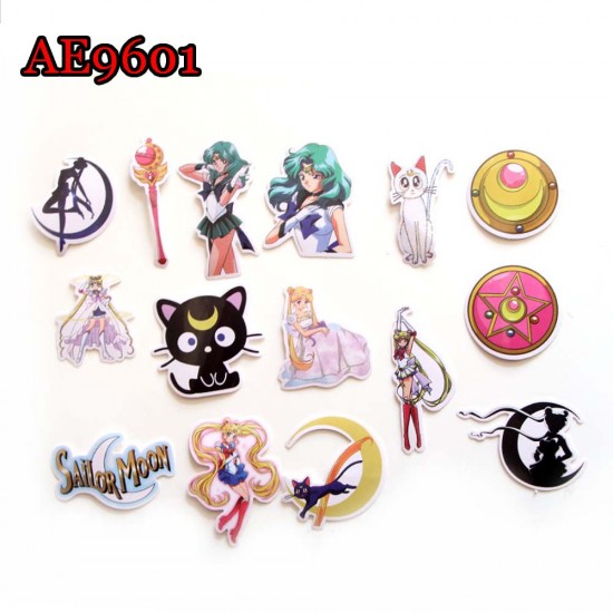 E-AE9601 100PCS/PACK SAILOR MOON ANIME PVC MIX STICKERS E-AE9601 100PCS/PACK SAILOR MOON ANIME PVC MIX STICKERS