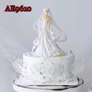 E-AE9610 15CM WHITE WEDDING DRESS SAILOR MOON ANIME ACTION FIGURE CAKE TOPPERS