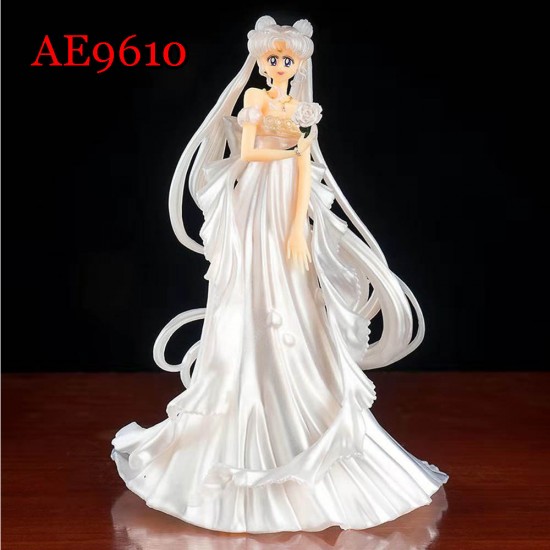 E-AE9610 15CM WHITE WEDDING DRESS SAILOR MOON ANIME ACTION FIGURE CAKE TOPPERS E-AE9610 15CM WHITE WEDDING DRESS SAILOR MOON ANIME ACTION FIGURE CAKE TOPPERS