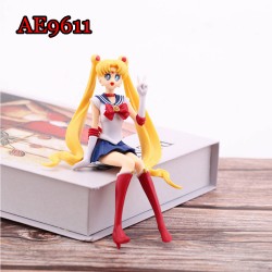 E-AE9611 13CM SAILOR MOON SITTING ANIME ACTION FIGURE CAKE TOPPERS