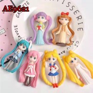 E-AE9621 6PCS /SET SMALL SAILOR MOON BEAUTY ANIME ACTION FIGURE CAKE TOPPERS