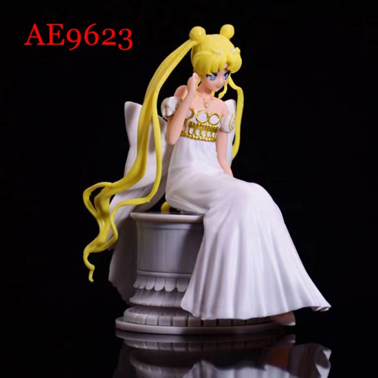 E-AE9623 13CM SAILOR MOON WEDDING DREEE SITTING ANIME ACTION FIGURE CAKE TOPPERS