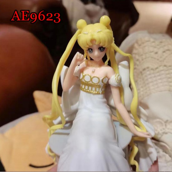 E-AE9623 13CM SAILOR MOON WEDDING DREEE SITTING ANIME ACTION FIGURE CAKE TOPPERS