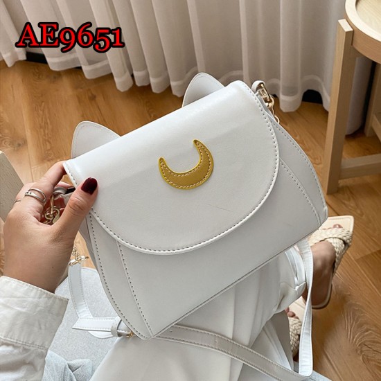 E-AE9651 SAILOR MOON CAT EAR PU CROSS BAG