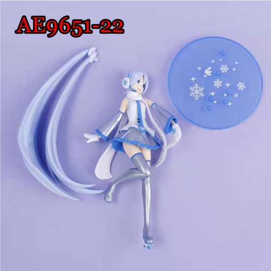 E-AE9651 22CM HATSUNE MIKU SNOW ANIME ACTION FIGURE CAKE TOPPERS