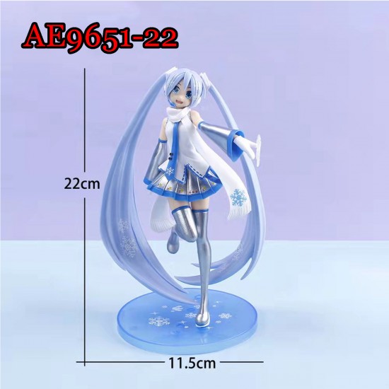 E-AE9651 22CM HATSUNE MIKU SNOW ANIME ACTION FIGURE CAKE TOPPERS E-AE9651 22CM HATSUNE MIKU SNOW ANIME ACTION FIGURE CAKE TOPPERS