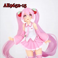 E-AE9652-15 SMALL 15CM HATSUNE MIKU PINK ANIME ACTION FIGURE CAKE TOPPERS