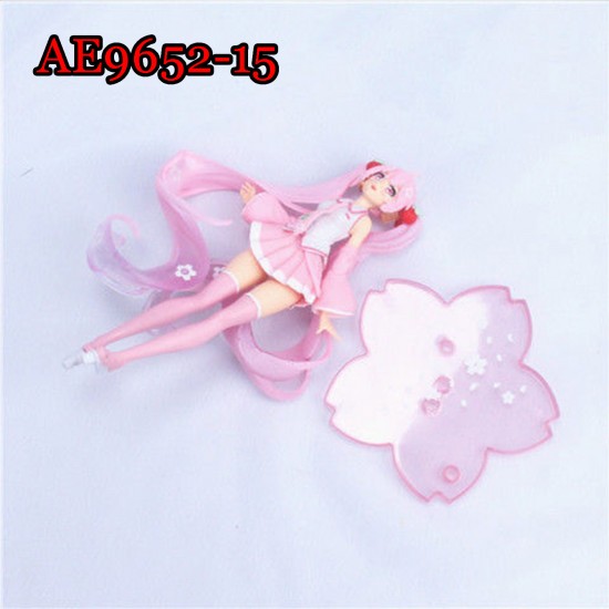 E-AE9652-15 SMALL 15CM HATSUNE MIKU PINK ANIME ACTION FIGURE CAKE TOPPERS