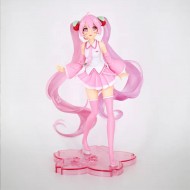 E-AE9652-15 SMALL 15CM HATSUNE MIKU PINK ANIME ACTION FIGURE CAKE TOPPERS